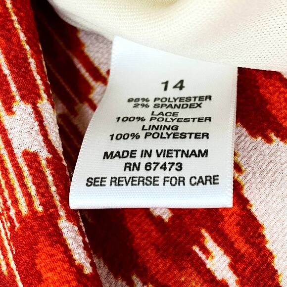 Established 1962 Sun Dress Womens Size 14 Orange Sleeveless A-Line Embroidered - Picture 8 of 14